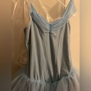 Blue tule dress used for dance in school worn once